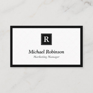 Tarjeta De Visita Monograma simple y elegante: fácil personalización