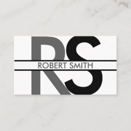 Tarjeta De Visita Monograma simple y placa de nombre