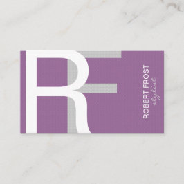 Tarjeta De Visita Monograma texturizado de moda ELEGIR COLOR DE FOND