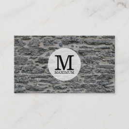 Tarjeta De Visita Monograma tipo serio / Piedra