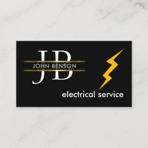 Tarjeta De Visita Monograma tu nombre eléctrico