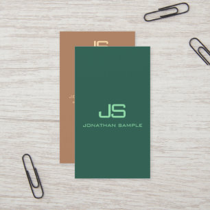 Tarjeta De Visita Monograma vertical moderno profesional elegante