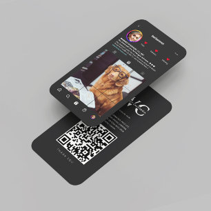 Tarjeta De Visita Monograma veterinario moderno Instagram