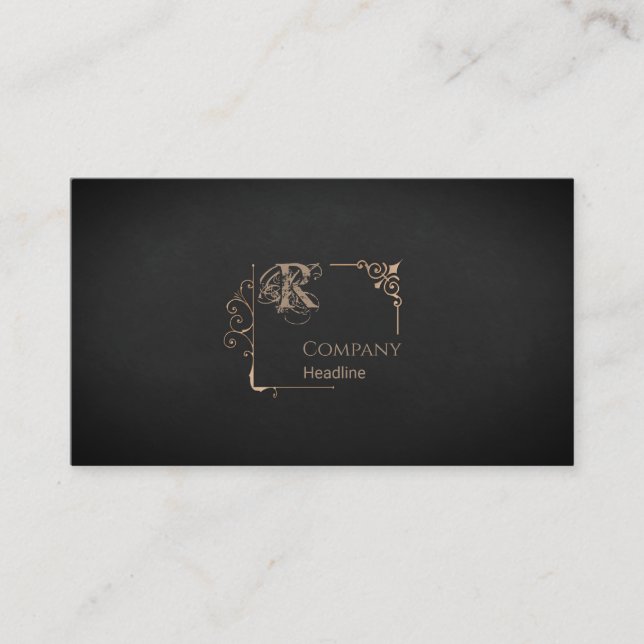Tarjeta de visita Monograma Victoriano (Anverso)