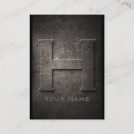 Tarjeta de visita Monogramada H Metalizado en bron