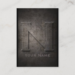 Tarjeta de visita Monogramada Metalizado de bronce