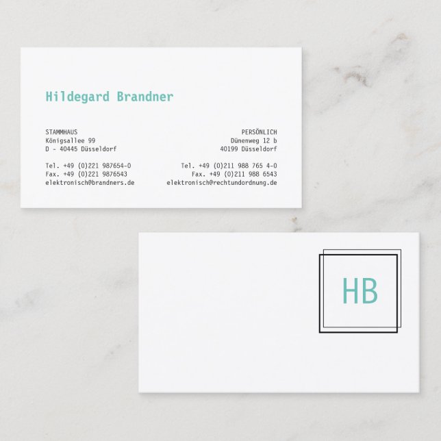 Tarjeta De Visita Monogramado Goot to Read (Anverso / Reverso)