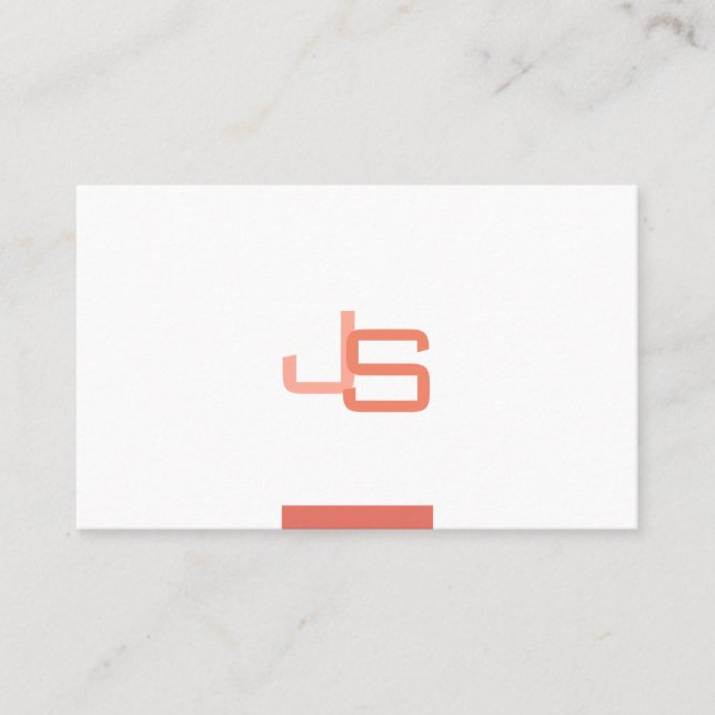 Tarjeta De Visita Monogramado Moderno Elegante Plantilla Profesional (Anverso)