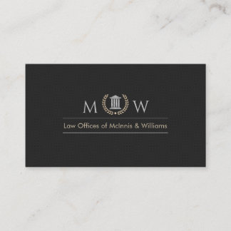Tarjeta De Visita Monogramed Courthouse