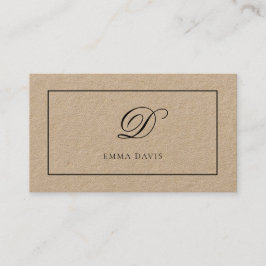 Tarjeta De Visita Monogramma Elegante Incorniciato