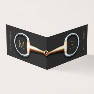 Tarjeta De Visita Monogrammed Eggbutt Snaffle Bit Horse Industry