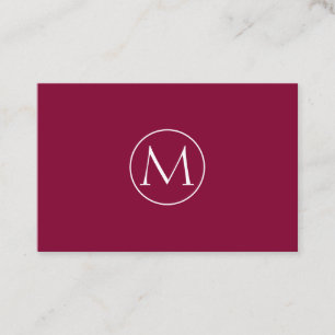 Tarjeta De Visita Monogramo mínimo Weinmemorable Visitenkarte
