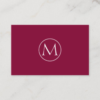 Tarjeta De Visita Monogramo mínimo Weinmemorable Visitenkarte