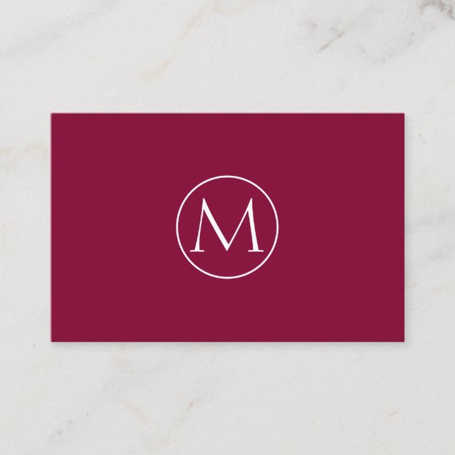 Tarjeta De Visita Monogramo mínimo Weinmemorable Visitenkarte (Anverso)