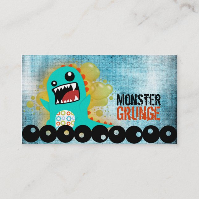 Tarjeta De Visita Monster Grunge Business Card (Anverso)