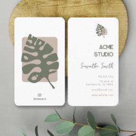Tarjeta De Visita Monstera Minimalista moderna