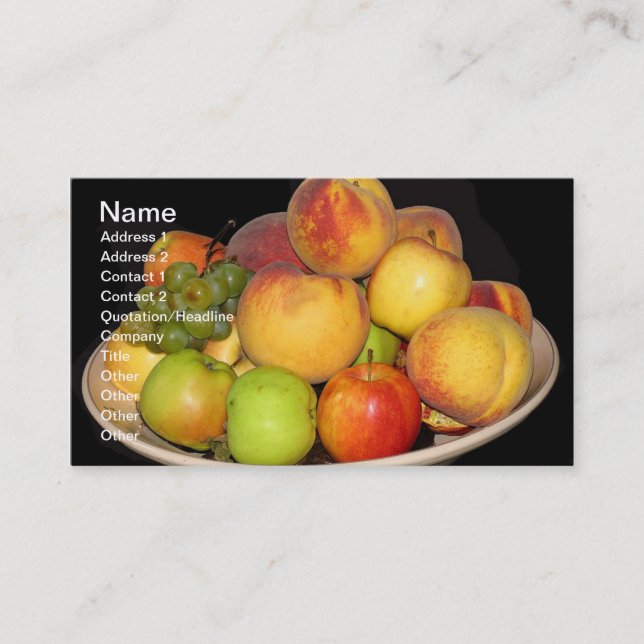 Tarjeta De Visita Monstruo de frutas (Anverso)