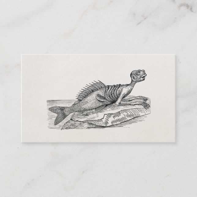 Tarjeta De Visita Monstruo de la criatura del mar de la sirena del (Anverso)