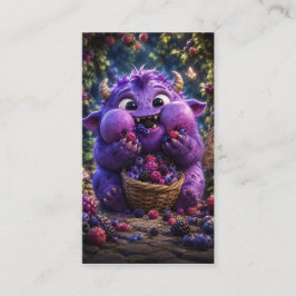 Tarjeta De Visita Monstruo Lindo Bandido de Bayas Arte Fantasía Bosq