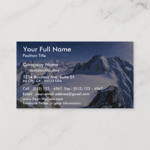 Tarjeta De Visita Mont Blanc, invierno de Francia