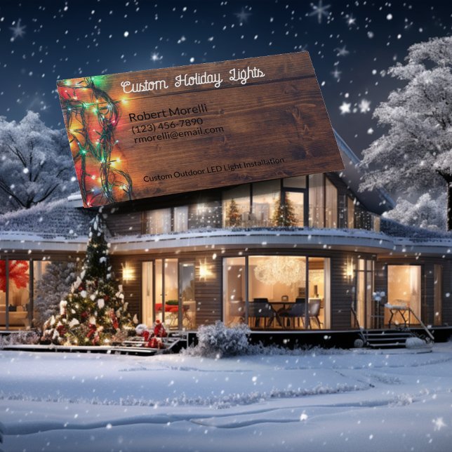 Tarjeta De Visita Montaje de luces de vacaciones y decoración (Subido por el creador)