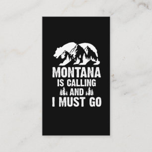 Tarjeta De Visita Montana Está Llamando Y Debo Ir De Oso Y Montaña