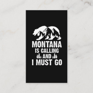 Tarjeta De Visita Montana Está Llamando Y Debo Ir De Oso Y Montaña