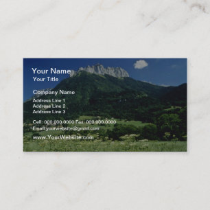 Tarjeta De Visita Montaña, flores de las montañas, Francia