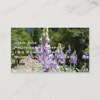 Tarjeta De Visita Montaña Lupins en Yosemite