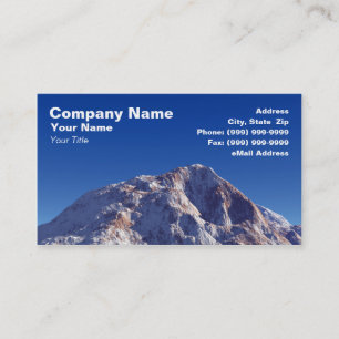 Tarjeta De Visita montaña nevada 3D contra el cielo azul claro