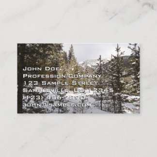 Tarjeta De Visita Montaña nevada de invierno en Montana