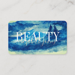 Tarjeta De Visita Montañas acuáticas artísticas Belleza paisajística