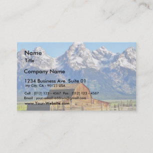 Tarjeta De Visita Montañas Barns Grand Tetons