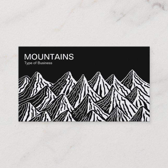 Tarjeta De Visita Montañas - Blanco y Negro (Anverso)