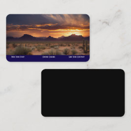 Tarjeta De Visita Montañas del suroeste del desierto atardecer