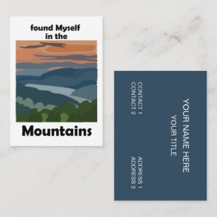Tarjeta De Visita Montañas Humeantes Me Encontré En Las Montañas Al 