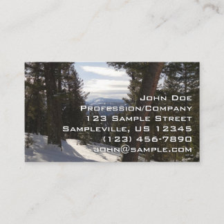 Tarjeta De Visita Montañas Madison en invierno en Montana