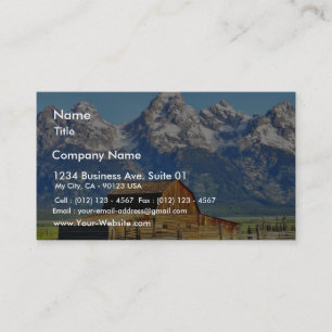 Tarjeta De Visita Montañas magníficas de Tetons de los graneros