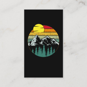 Tarjeta De Visita Montañas minimalistas Acampada natural