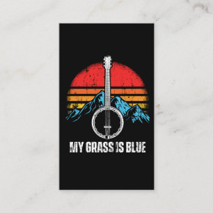 Tarjeta De Visita Montañas musicales del músico de Bluegrass Banjo