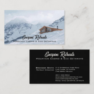 Tarjeta De Visita Montañas Nevadas Tu Foto Paisaje