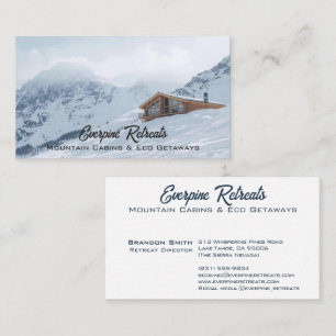 Tarjeta De Visita Montañas Nevadas Tu Foto Paisaje