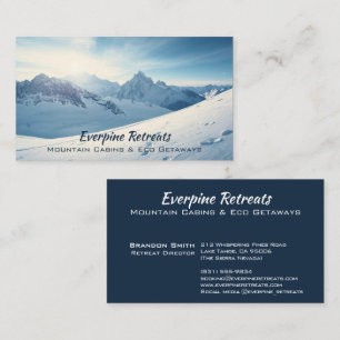 Tarjeta De Visita Montañas Nevadas Tu Foto Paisaje