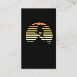 Tarjeta De Visita Montañas Retro Snowboarding Freestyle Jump