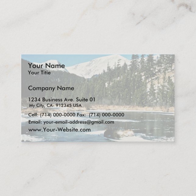 Tarjeta De Visita Montañas Rocosas, Parque Nacional (Anverso)