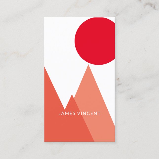 Tarjeta De Visita Montañas rojas (Anverso)