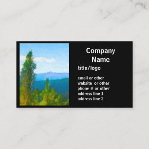 Tarjeta De Visita montañas y pinos naturaleza arte audaz personaliza