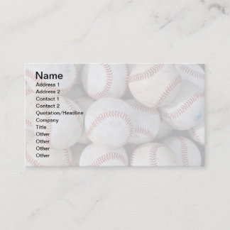 Tarjeta De Visita montón de muchas pelotas de béisbol