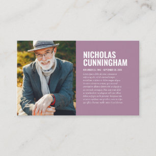 Tarjeta De Visita Monumento al Funeral Para Siempre En Nuestra Tarje