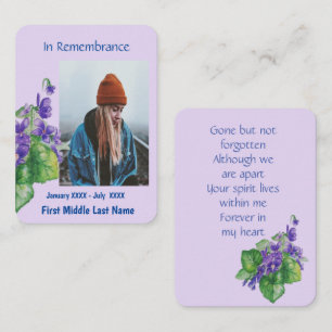 Tarjeta De Visita Monumento conmemorativo a Keepsake Flor salvaje vi